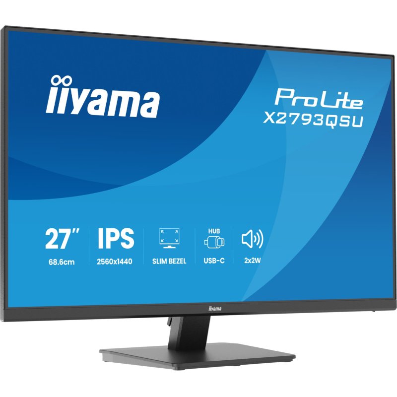 iiyama ProLite X2793QSU-B1 écran plat de PC 68,6 cm (27") 2560 x 1440 pixels Quad HD LED Noir