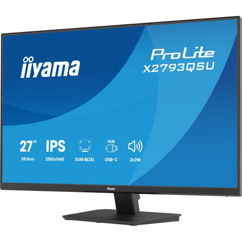 iiyama ProLite X2793QSU-B1 computer monitor 68.6 cm (27") 2560 x 1440 pixels Quad HD LED Black