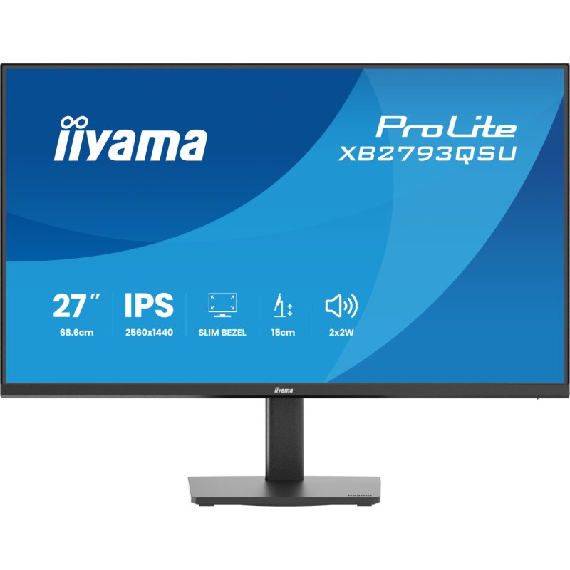iiyama ProLite XB2793QSU-B1 computer monitor 68.6 cm (27") 2560 x 1440 pixels Quad HD LED Black