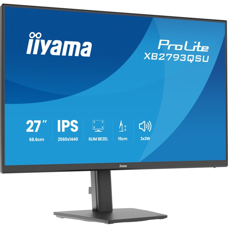 iiyama ProLite XB2793QSU-B1 computer monitor 68.6 cm (27") 2560 x 1440 pixels Quad HD LED Black