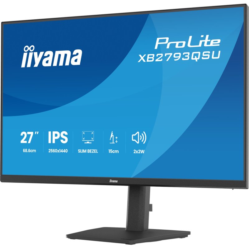 iiyama ProLite XB2793QSU-B1 écran plat de PC 68,6 cm (27") 2560 x 1440 pixels Quad HD LED Noir
