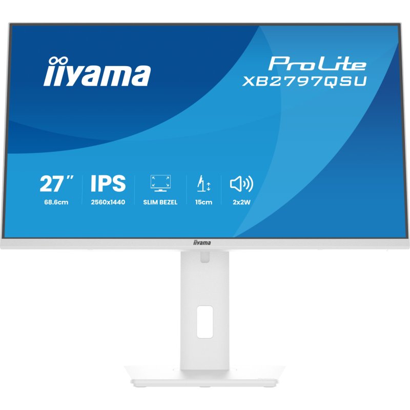 iiyama ProLite XB2797QSU-W1 computer monitor 68.6 cm (27") 2560 x 1440 pixels Quad HD LED White