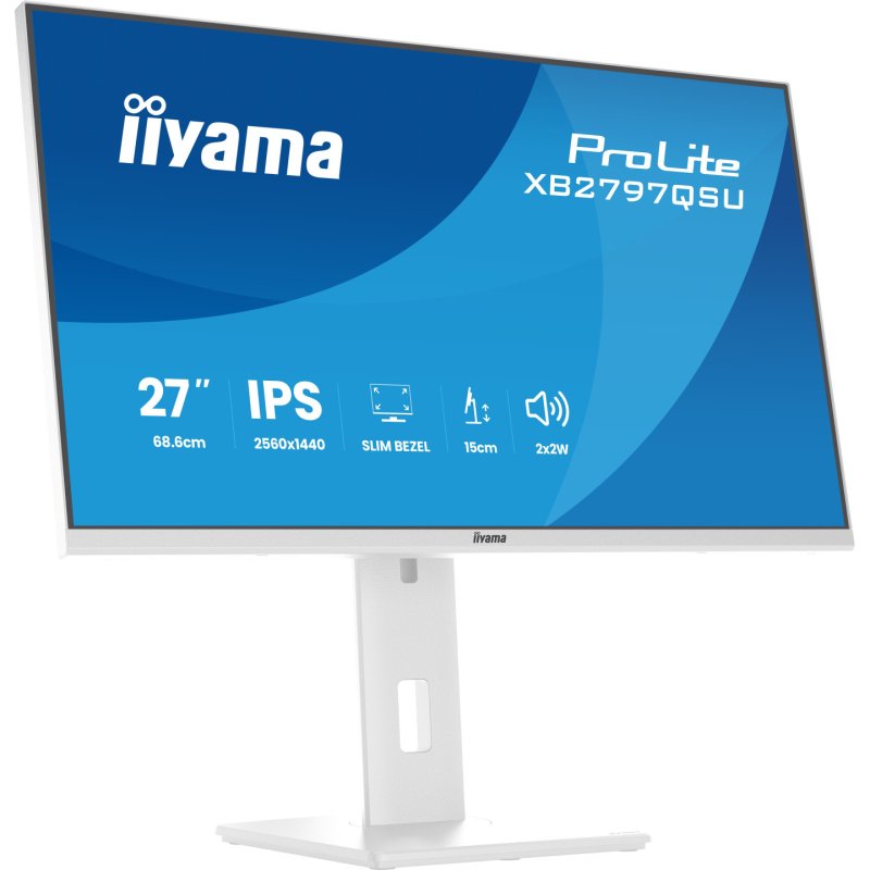iiyama ProLite XB2797QSU-W1 computer monitor 68.6 cm (27") 2560 x 1440 pixels Quad HD LED White