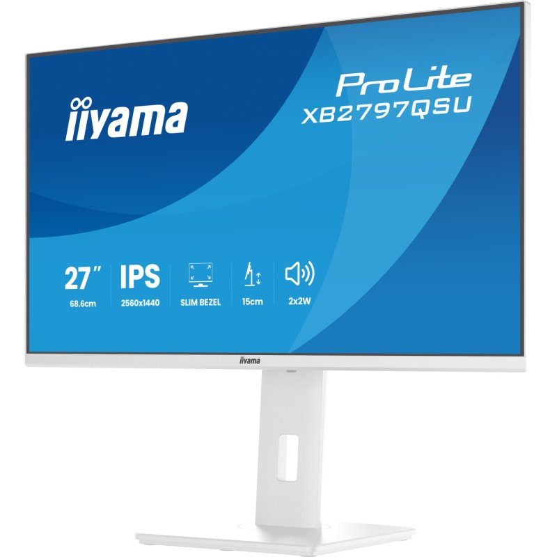 iiyama ProLite XB2797QSU-W1 computer monitor 68.6 cm (27") 2560 x 1440 pixels Quad HD LED White