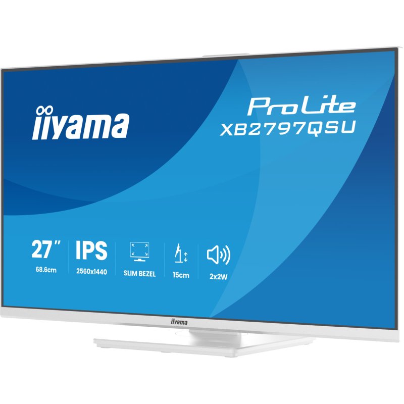 iiyama ProLite XB2797QSU-W1 computer monitor 68.6 cm (27") 2560 x 1440 pixels Quad HD LED White
