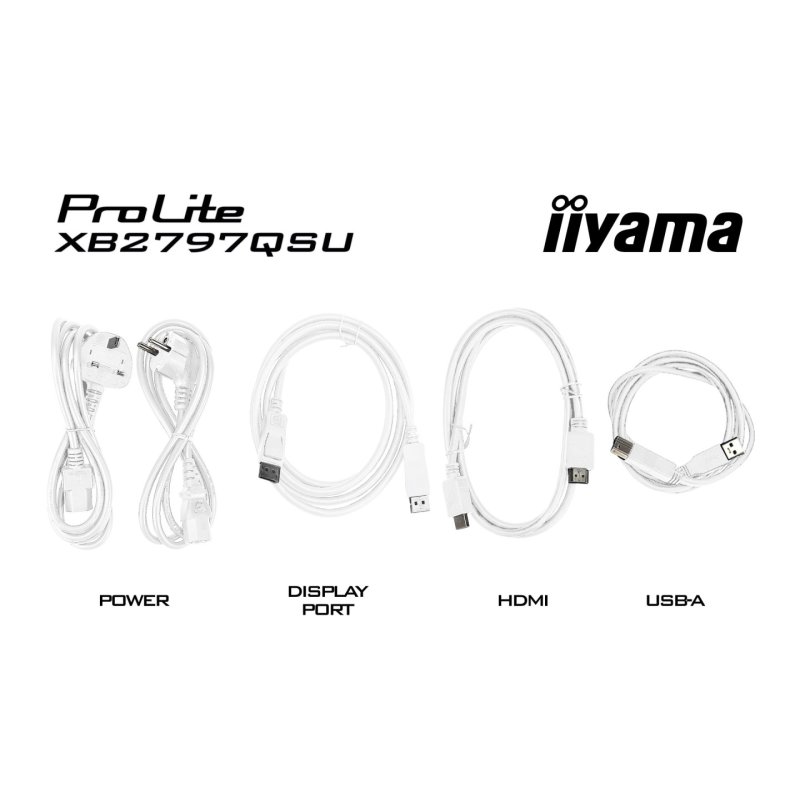 iiyama ProLite XB2797QSU-W1 computer monitor 68.6 cm (27") 2560 x 1440 pixels Quad HD LED White