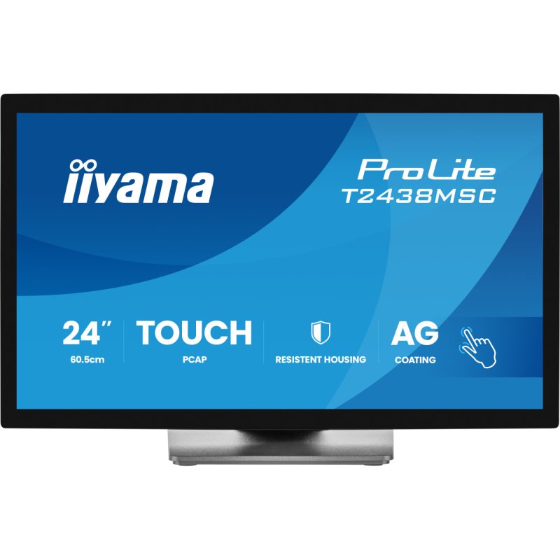 iiyama ProLite T2438MSC-B2 computer monitor 60.5 cm (23.8") 1920 x 1080 pixels Full HD Touchscreen