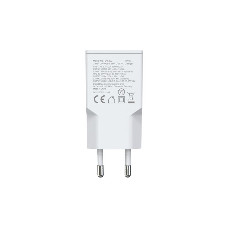 Equip 245522 chargeur d'appareils mobiles Universel Blanc Secteur Charge rapide Intérieure