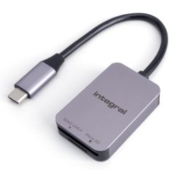 Integral INCRSDMSD3-0-UHSII-CW lecteur de carte mémoire USB 3.2 Gen 1 (3.1 Gen 1) Type-C Gris