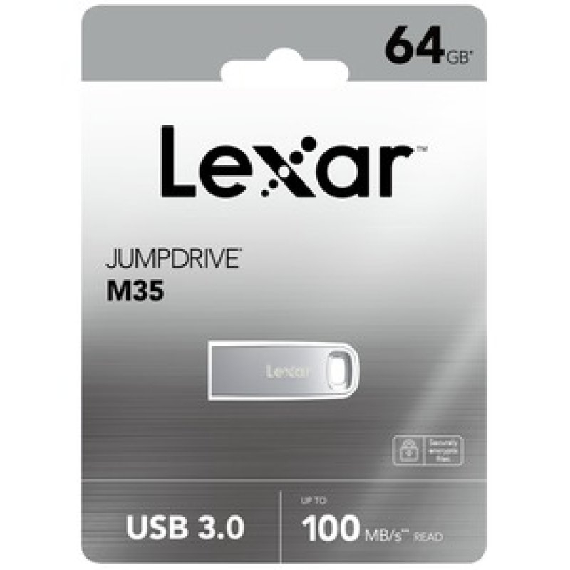 Lexar JumpDrive M35 lecteur USB flash 64 Go USB Type-A 3.0 Argent