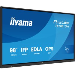 iiyama TE9813A-B2AG Écran d'affichage dynamique En forme de kiosk 2,48 m (97.5") 500 cd/m² 4K Ultra HD Écran tactile