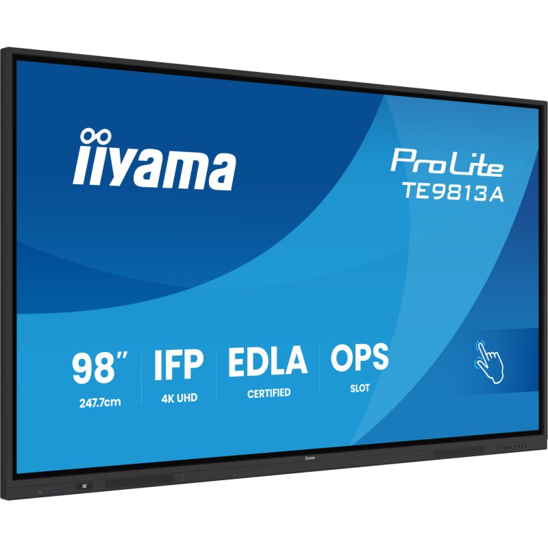 iiyama TE9813A-B2AG Écran d'affichage dynamique En forme de kiosk 2,48 m (97.5") 500 cd/m² 4K Ultra HD Écran tactile