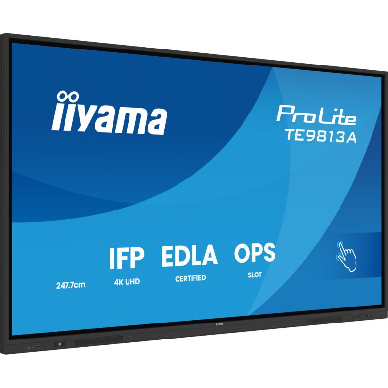 iiyama TE9813A-B2AG Signage Display Kiosk design 2.48 m (97.5") 500 cd/m² 4K Ultra HD Touchscreen Built-in processor