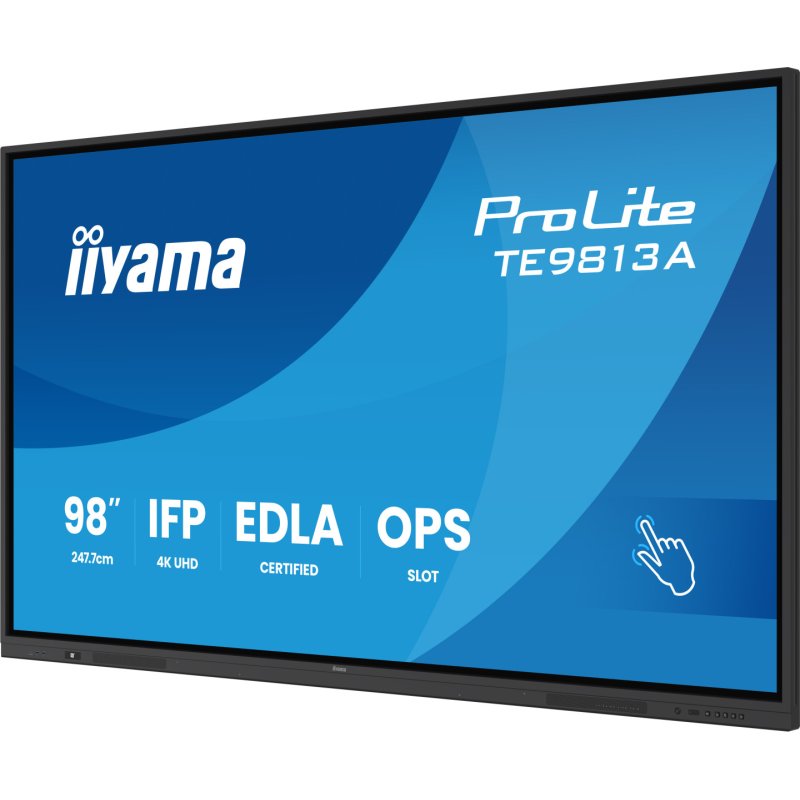 iiyama TE9813A-B2AG Écran d'affichage dynamique En forme de kiosk 2,48 m (97.5") 500 cd/m² 4K Ultra HD Écran tactile