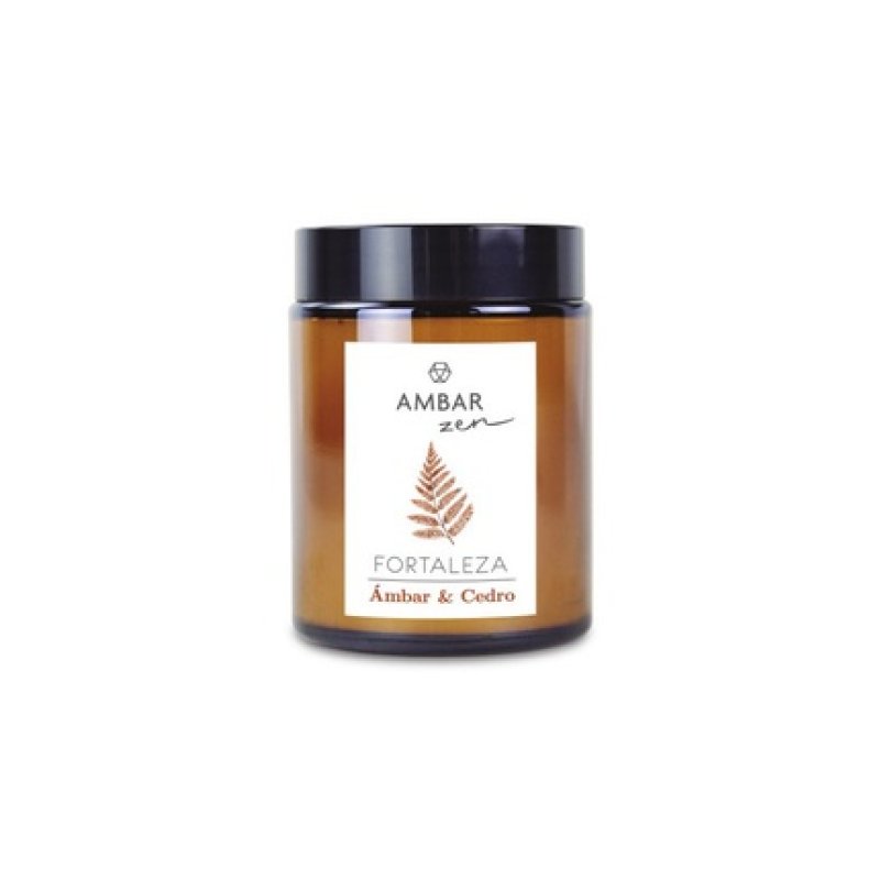 Ambar Zen Scented Candle Amber & Cedar 125 G
