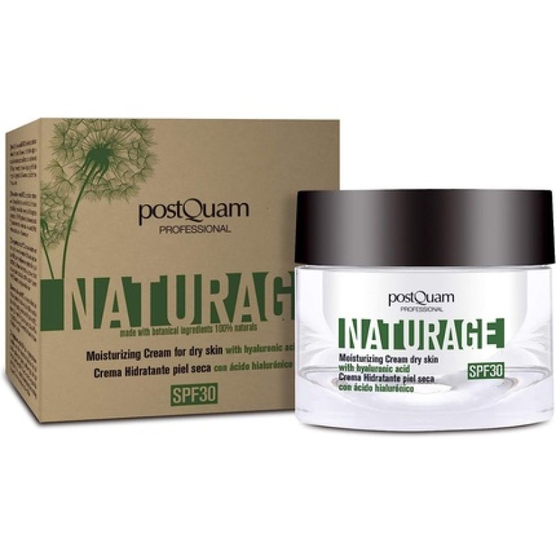Postquam Naturage Moisturising Facial Cream for Dry Skin with 100% Natural Ingredients and SPF 30 Sunscreen 50ml