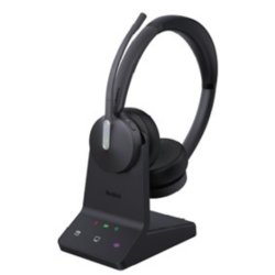 Yealink WH64 Dual Casque Avec fil &sans fil Arceau Appels/Musique Bluetooth Socle de chargement Noir