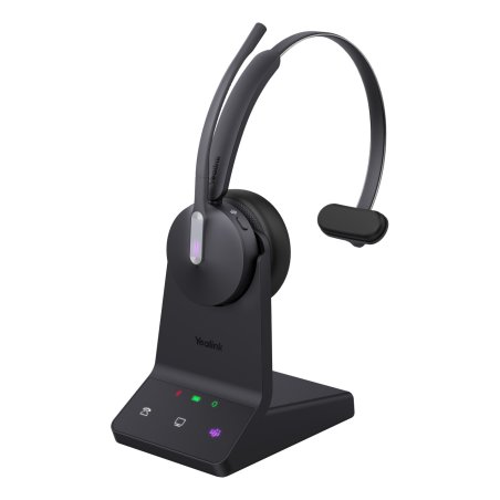 Yealink WH64 Mono Casque Sans fil Arceau Bureau/Centre d'appels USB Type-C Bluetooth Noir
