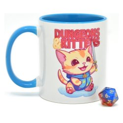 Glassstaff Gift Set Mug & Dice D20 Dungeons & Kittens
