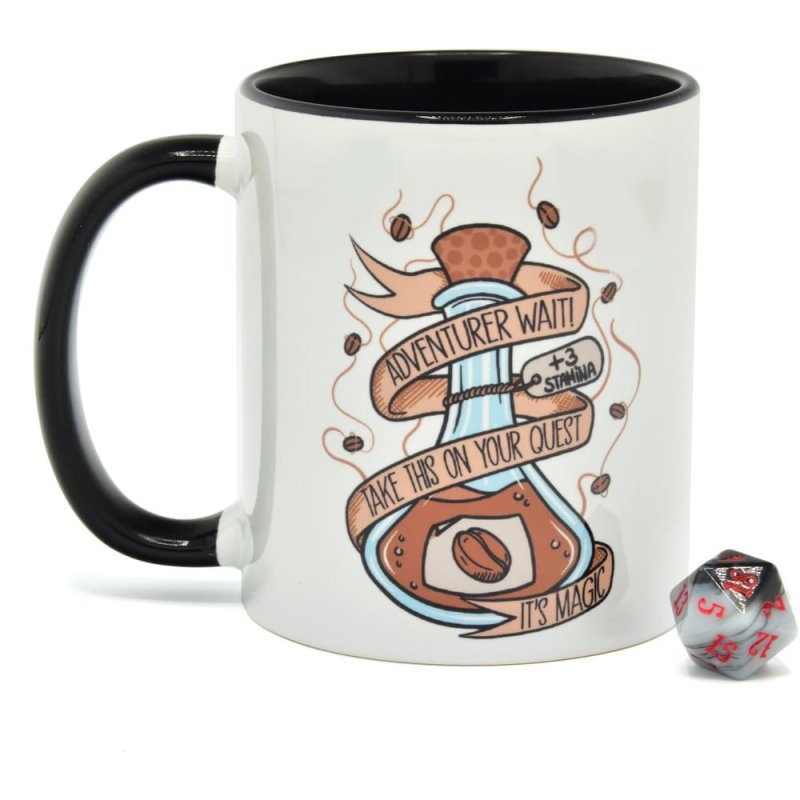 Glassstaff Gift Set Mug & Dice D20 Coffee Potion