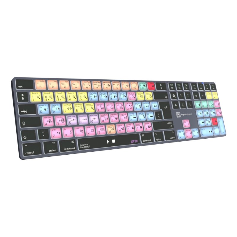 Logickeyboard LKB-PT-TM-UK keyboard Office Bluetooth QWERTY English Grey, Titanium