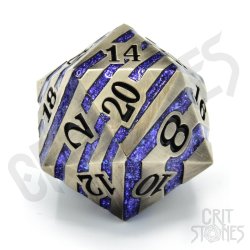 CritStones metal Dice D20 Engraved Elder 3 cm