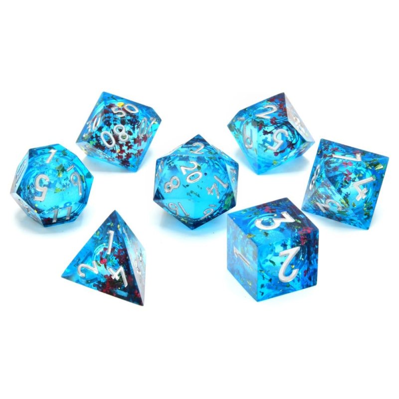 CritStones Liquid Core Dice Set Mermaid's Maelstrom (7)