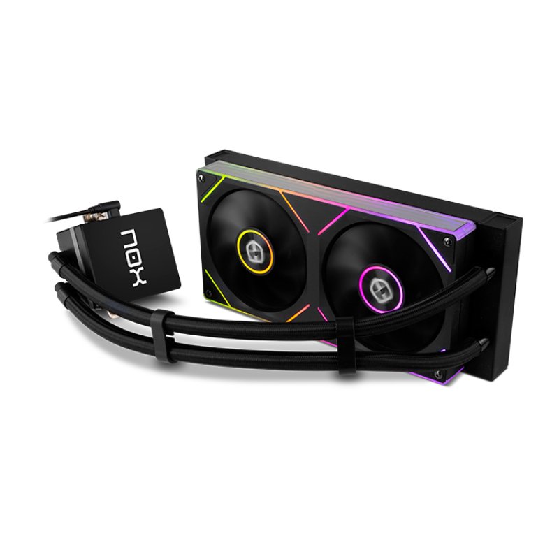 NOX Hummer M-240 LCD Black Processor All-in-one liquid cooler 12 cm 1 pc(s)