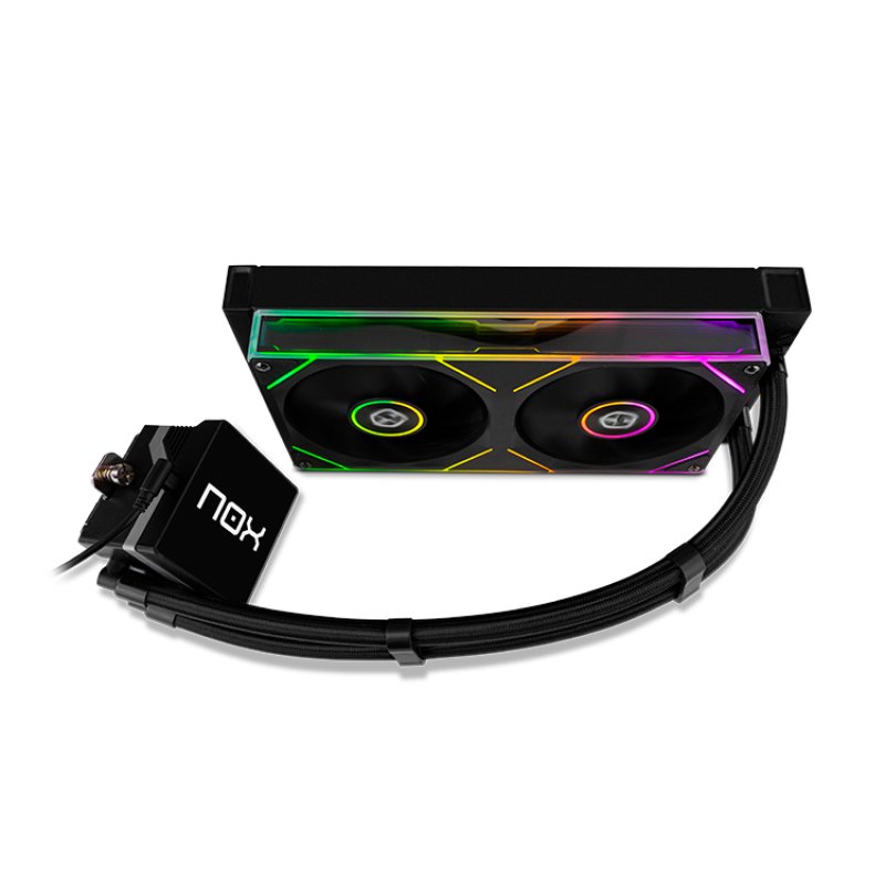 NOX Hummer M-240 LCD Black Processor All-in-one liquid cooler 12 cm 1 pc(s)