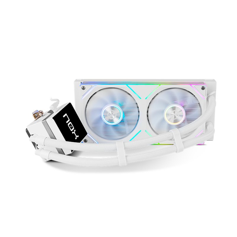NOX Hummer M-240 LCD White Processeur Refroidisseur de liquide tout-en-un 12 cm Blanc 1 pièce(s)