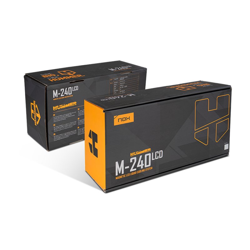 NOX Hummer M-240 LCD White Processeur Refroidisseur de liquide tout-en-un 12 cm Blanc 1 pièce(s)