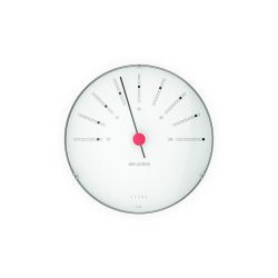 Arne Jacobsen - Bankers Hygrometer - White/Black/Red - Ø12 cm