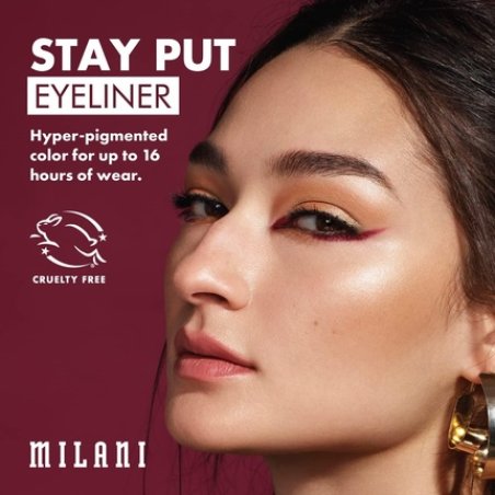 Milani Stay Put Eyeliner Picante 0.01 Ounce Cruelty-Free Self-Sharpening Eye Pencil with Built-In Smudger