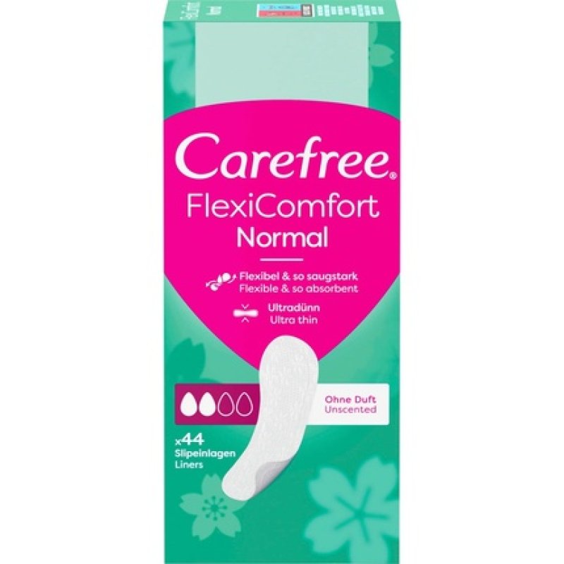 Carefree Daily Panty Liners Flexicomfort Normal 44 Units