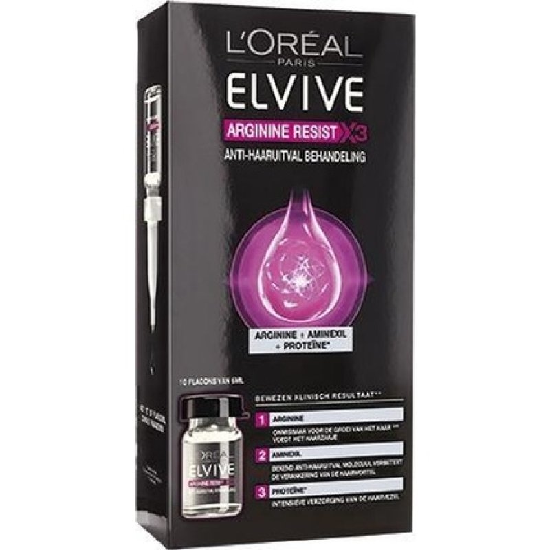Elvive Arginine Resist X3 Hair Treatment For Fragile And Breakageprone Hair 10 Ampoules X 6 Ml