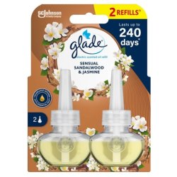 Glade Liquid Air Freshener Refill Electric Diffuser Sensual Sandalwood And Jasmine 2 Units X 20 Milliliters