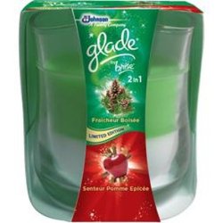 Glade 2 In 1 Scented Candle Shimmering Woods & Warm Apple & Spice 135 Ml