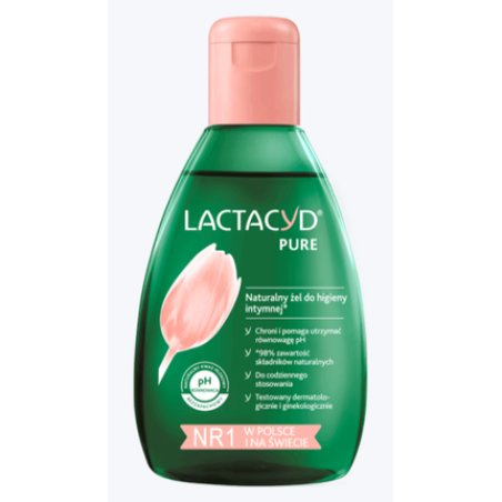 Lactacyd Pure Natural Intimate Wash Gel with 99% Lactic Acid 200ml