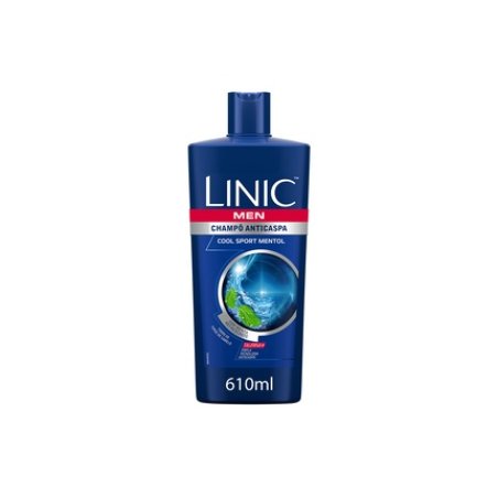 Linic Antidandruff Shampoo Cool Sport For All Hair Types Men Menthol 610 Milliliters
