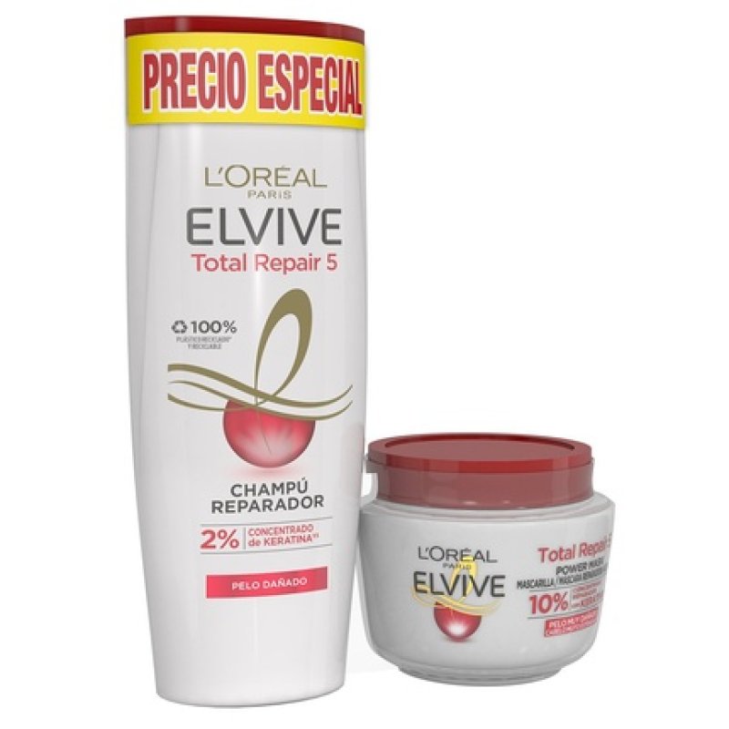 Elvive Total Repair 5 Shampoo For Damaged Hair 250 Milliliters Mask 310 Milliliters