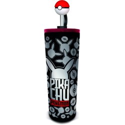 TUMBLER AVEC PAILLE INOX COUVERCLE 3D POKEMON META