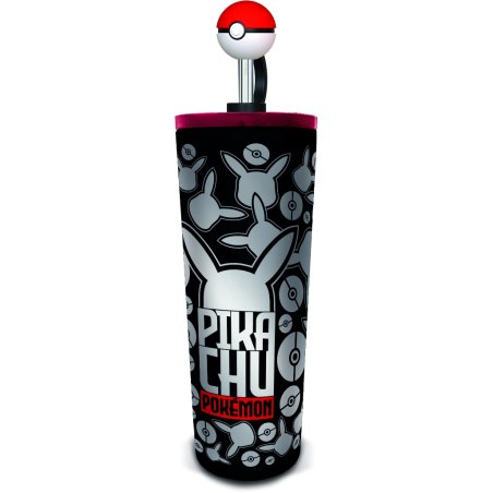TUMBLER AVEC PAILLE INOX COUVERCLE 3D POKEMON META