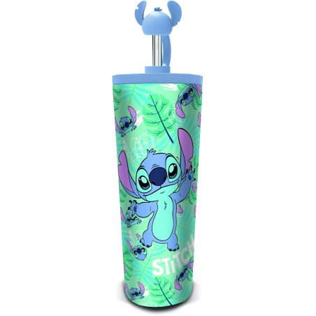 TUMBLER AVEC PAILLE INOX COUVERCLE 3D STITCH 770ML