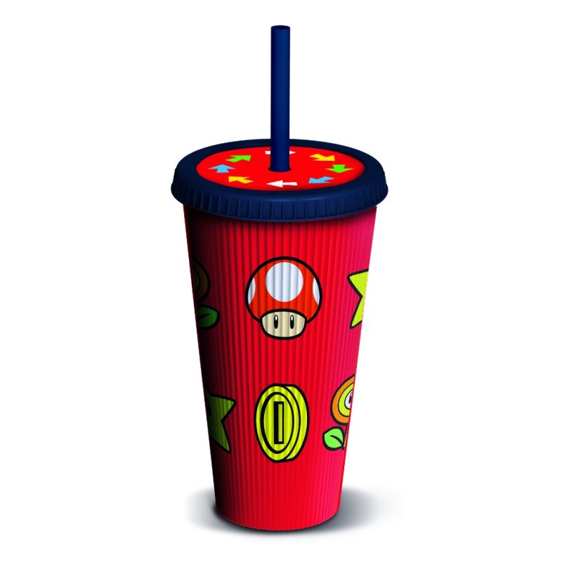 TUMBLER AVEC PAILLE SUPER MARIO 790ML