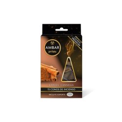 Amber Cinnamon Incense Cones 15 Units Holder