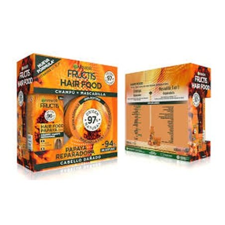 Fructis Hair Food Repairing Shampoo 350ml Repairing Papaya Mask 390ml Pack
