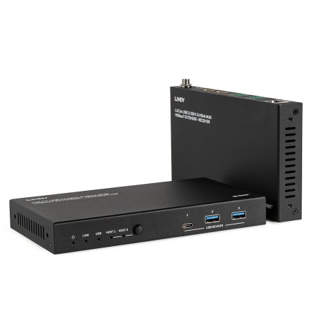 Lindy 100m Cat.6A 2 Host USB 3.2 Gen 1 & HDMI 4K60 HDBaseT Extender
