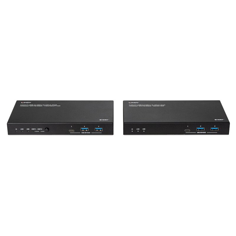 Lindy 100m Cat.6A 2 Host USB 3.2 Gen 1 & HDMI 4K60 HDBaseT Extender