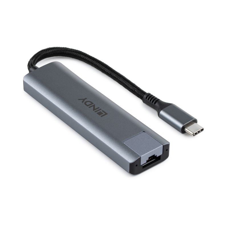 Lindy Hub USB 3.2 Gen 2 Type C & Convertisseur Ethernet Gigabit