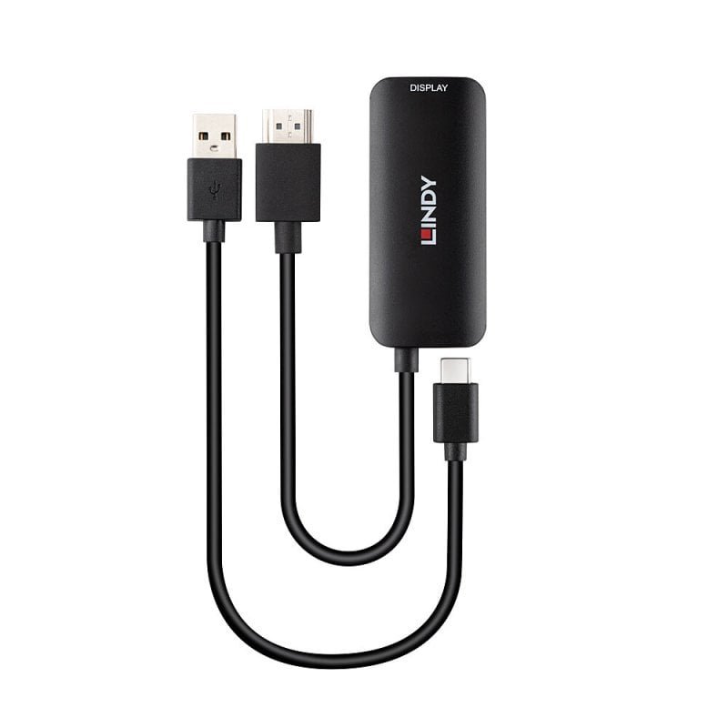 Lindy Convertisseur HDMI vers USB Type C avec alimentation USB